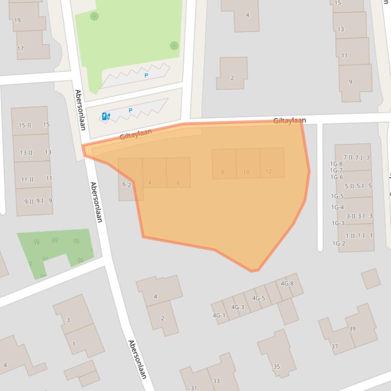 Kaart van postcodegebied 6703GB.