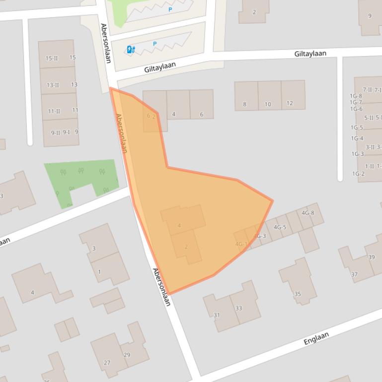 Kaart van postcodegebied 6703GG.