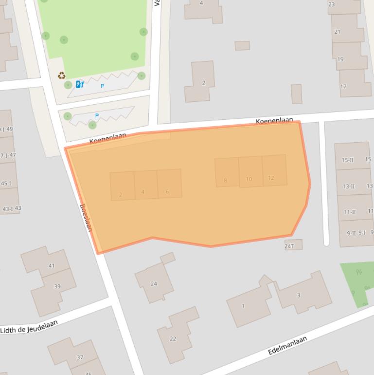 Kaart van postcodegebied 6703GH.