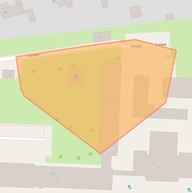 Kaart van postcodegebied 6703HE.