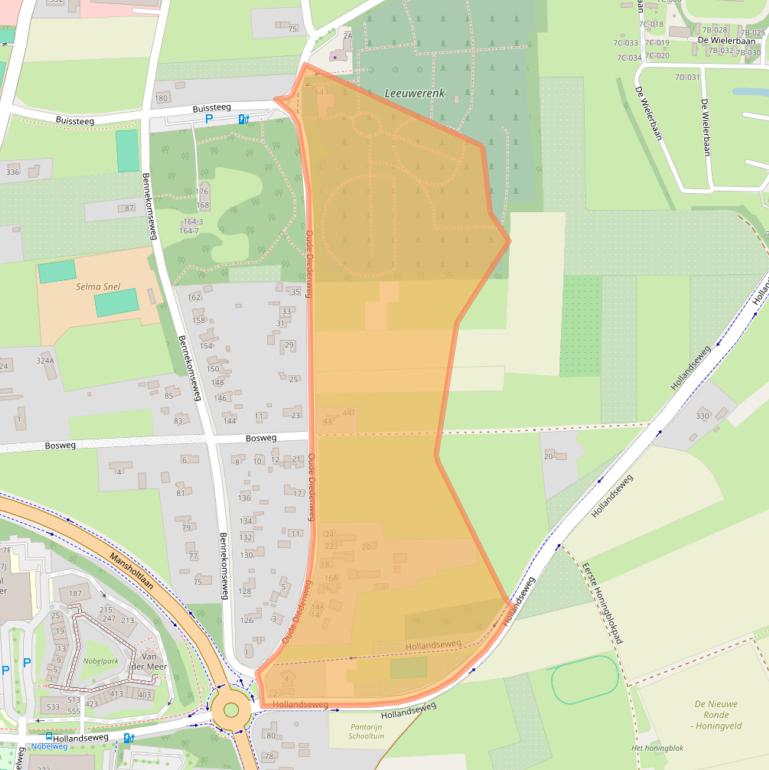 Kaart van postcodegebied 6704AD.