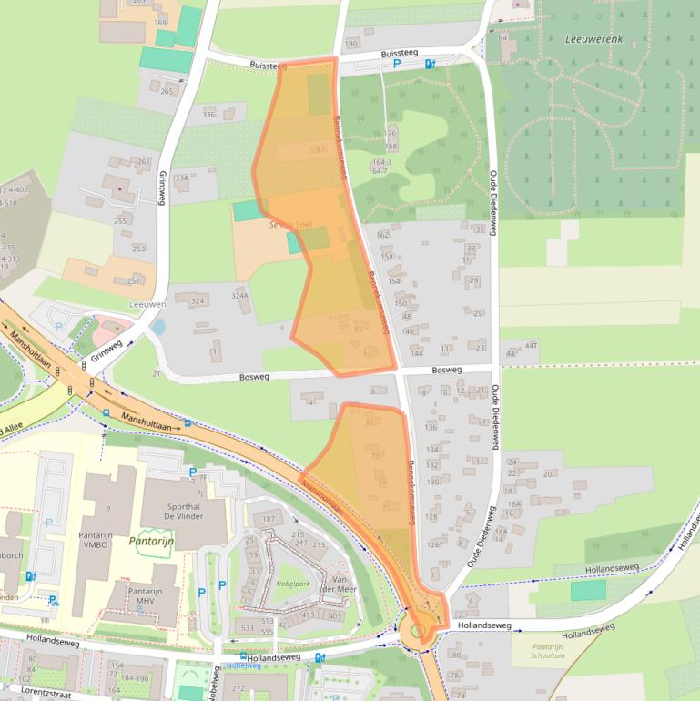 Kaart van postcodegebied 6704AH.