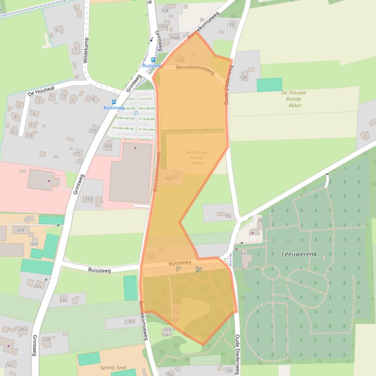 Kaart van postcodegebied 6704AL.