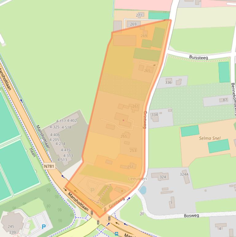 Kaart van postcodegebied 6704AN.