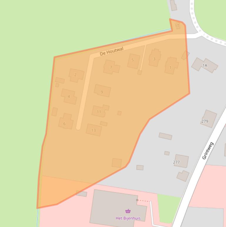 Kaart van postcodegebied 6704AW.