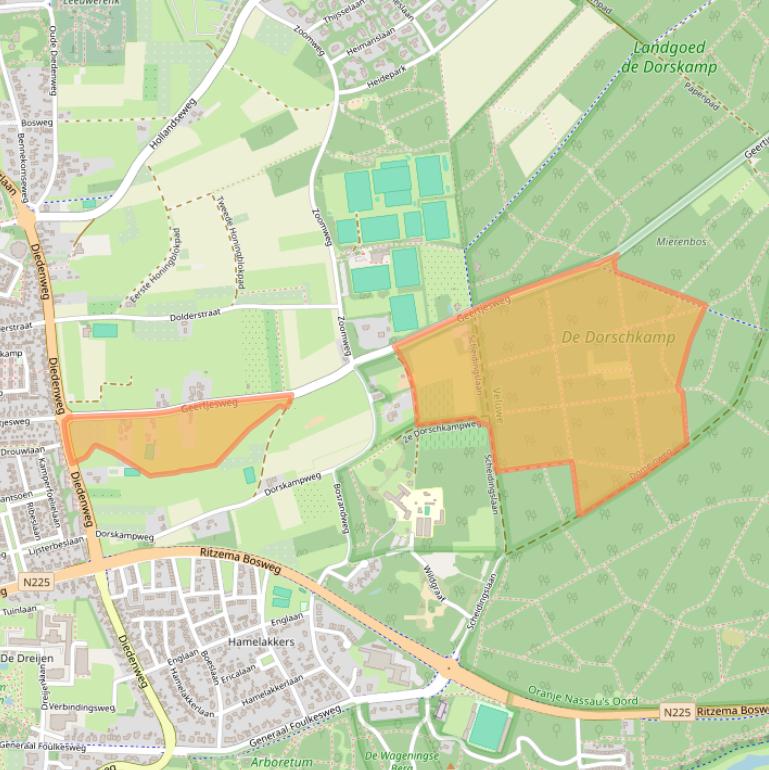 Kaart van postcodegebied 6704PD.