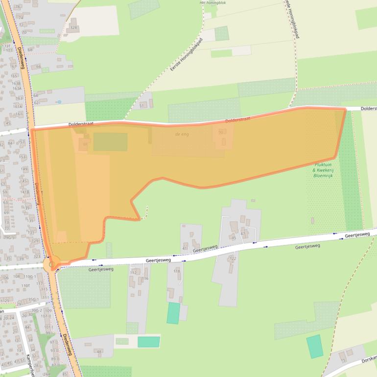 Kaart van postcodegebied 6704PM.