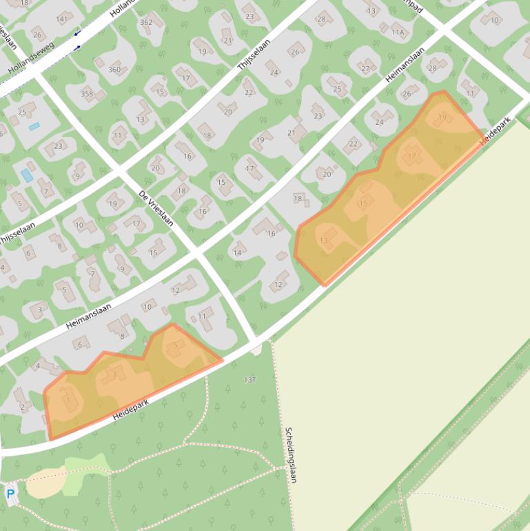 Kaart van postcodegebied 6705AB.