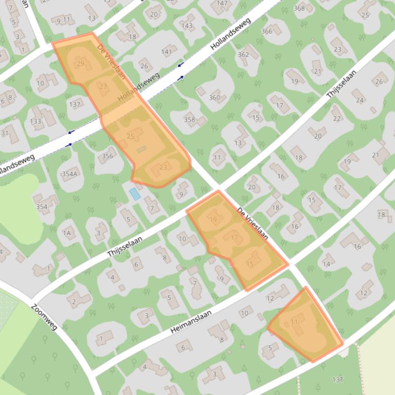 Kaart van postcodegebied 6705AT.