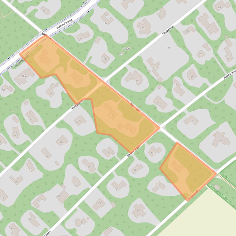 Kaart van postcodegebied 6705AW.