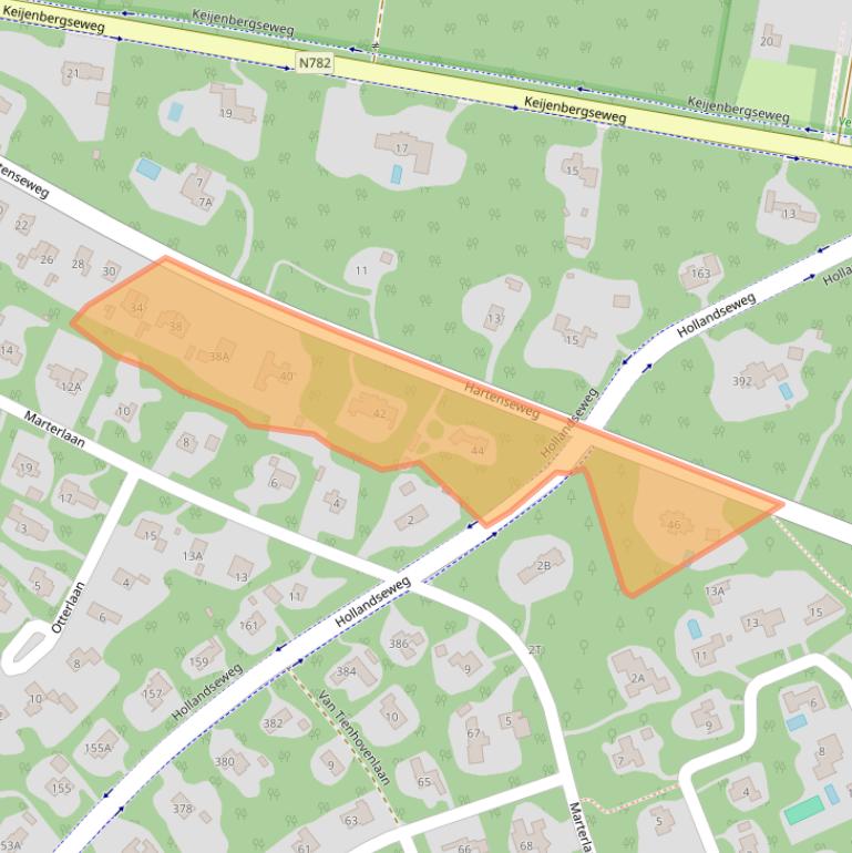 Kaart van postcodegebied 6705BK.