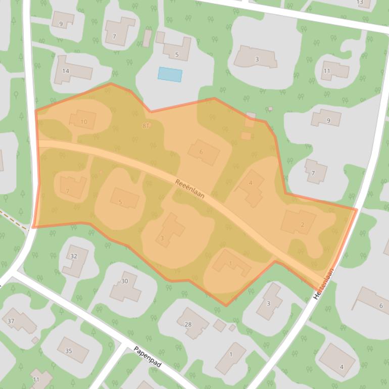Kaart van postcodegebied 6705BZ.