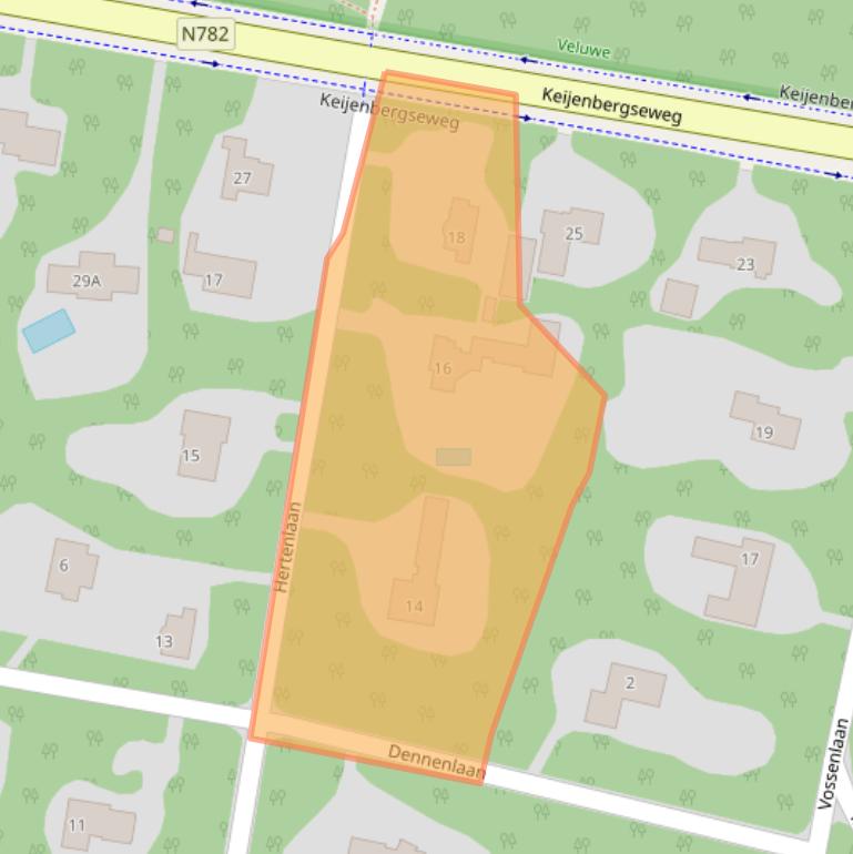 Kaart van postcodegebied 6705CC.