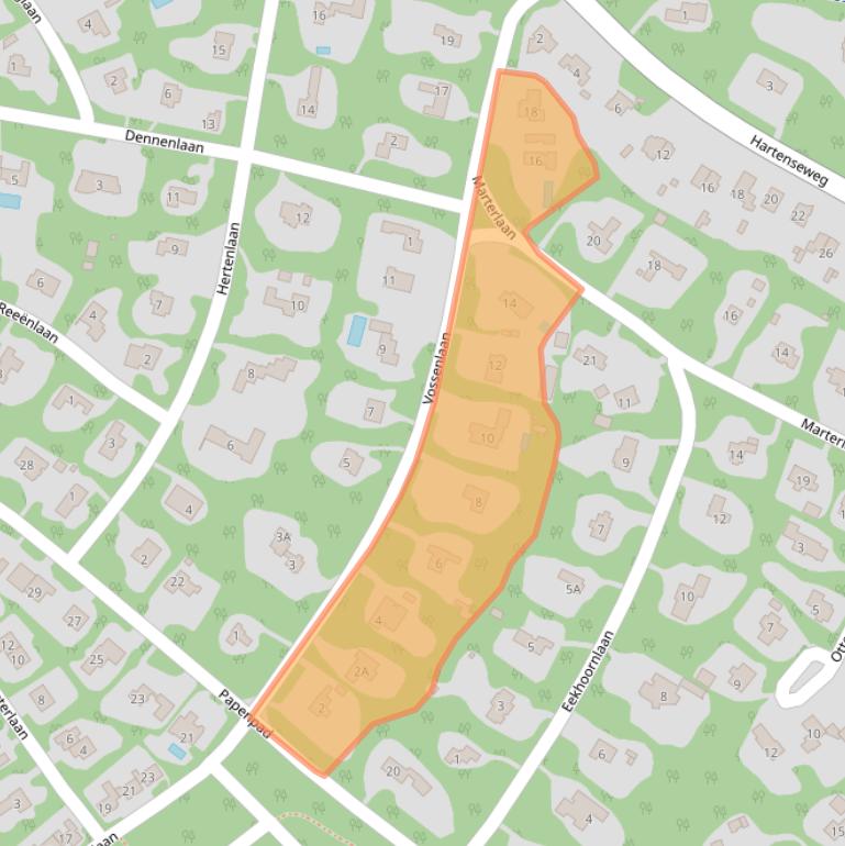 Kaart van postcodegebied 6705CE.