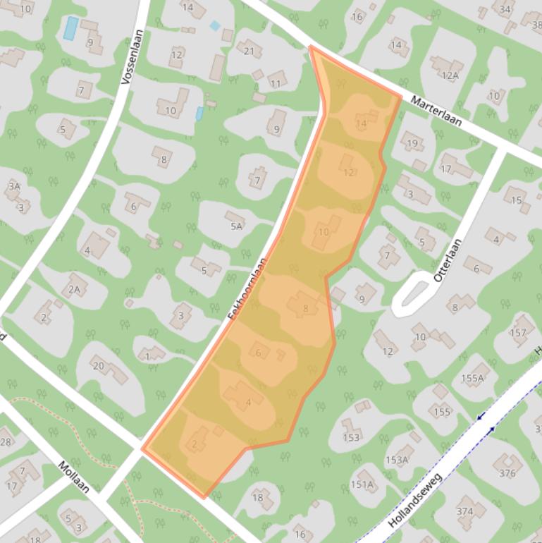 Kaart van postcodegebied 6705CH.