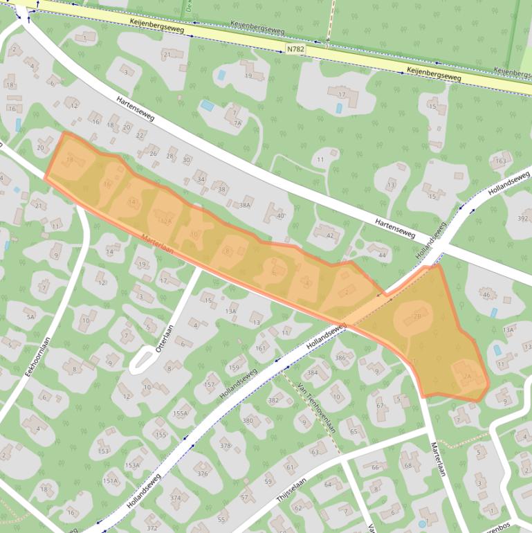 Kaart van postcodegebied 6705CL.