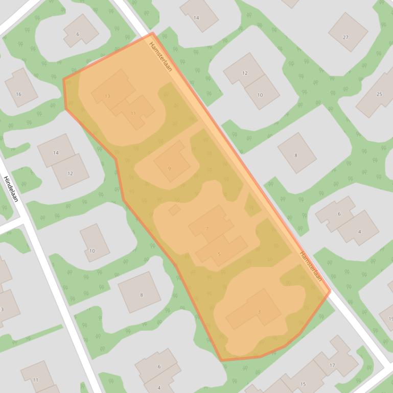 Kaart van postcodegebied 6705CS.