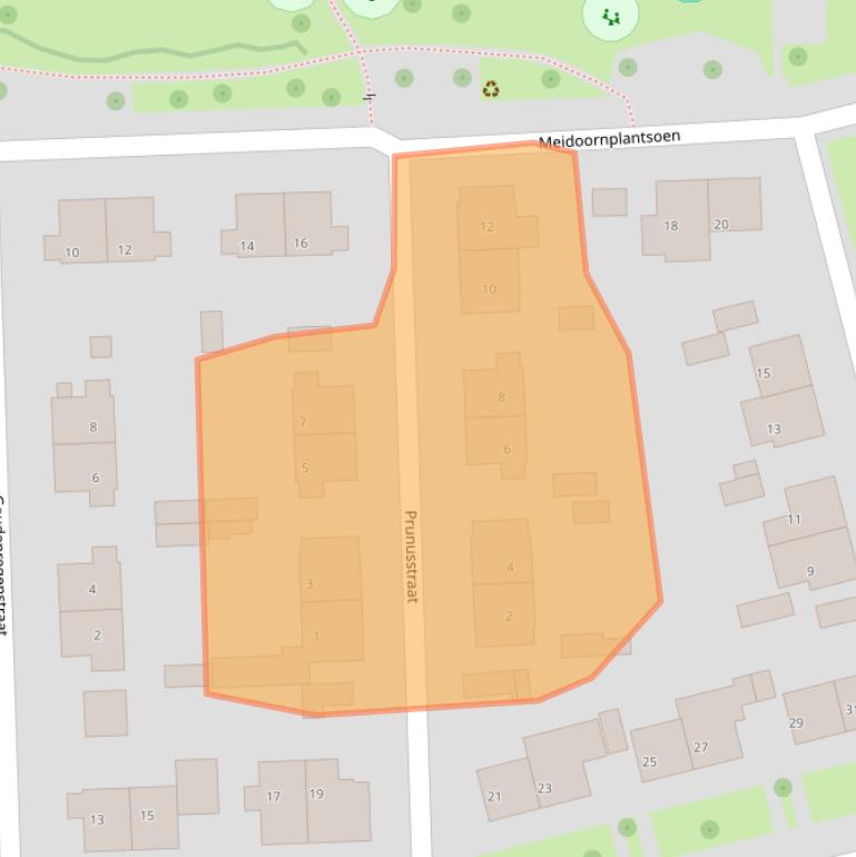 Kaart van postcodegebied 6706CA.