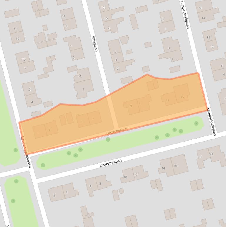 Kaart van postcodegebied 6706CD.