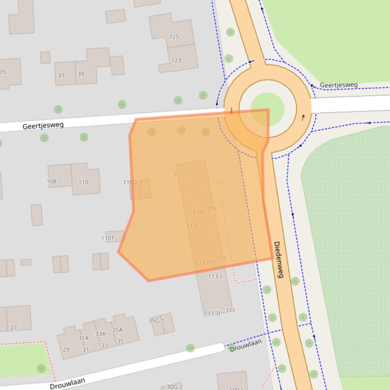 Kaart van postcodegebied 6706CM.