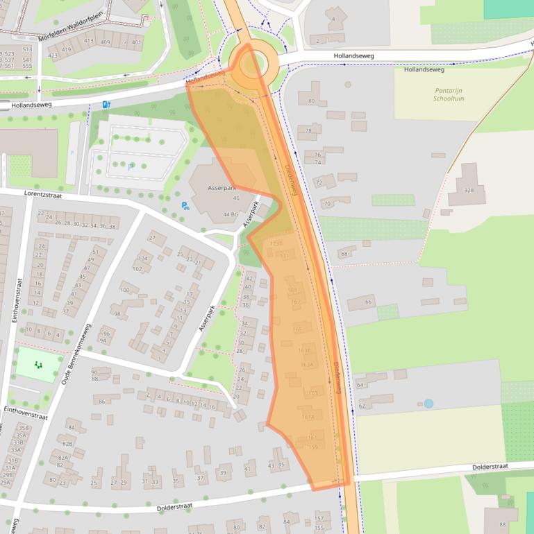 Kaart van postcodegebied 6706CP.