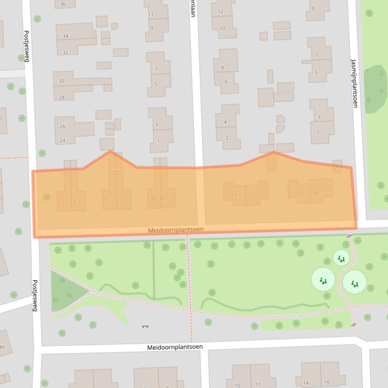 Kaart van postcodegebied 6706DA.