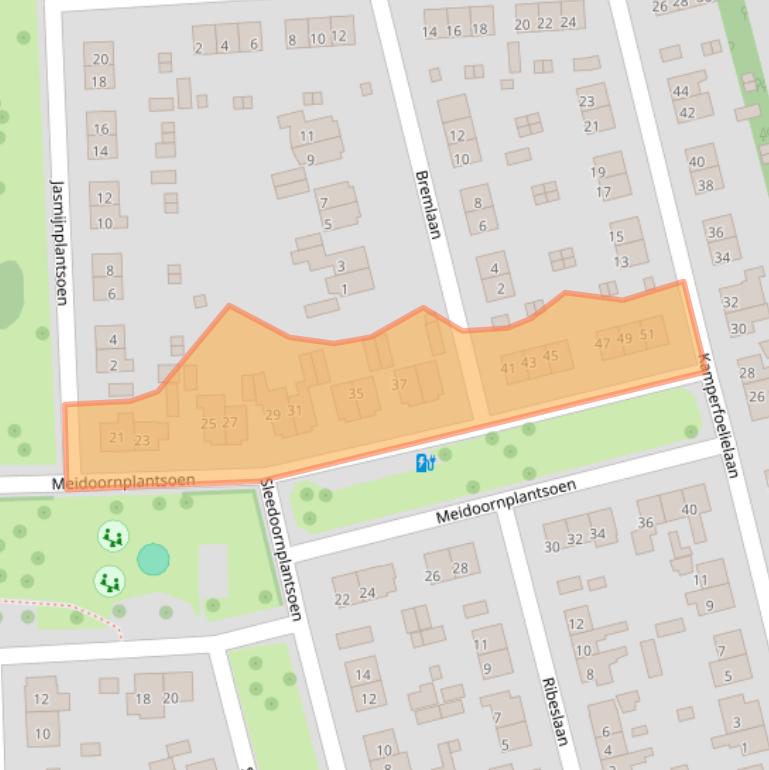 Kaart van postcodegebied 6706DB.