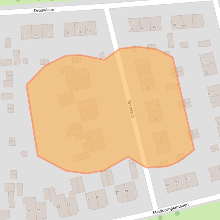 Kaart van postcodegebied 6706DE.