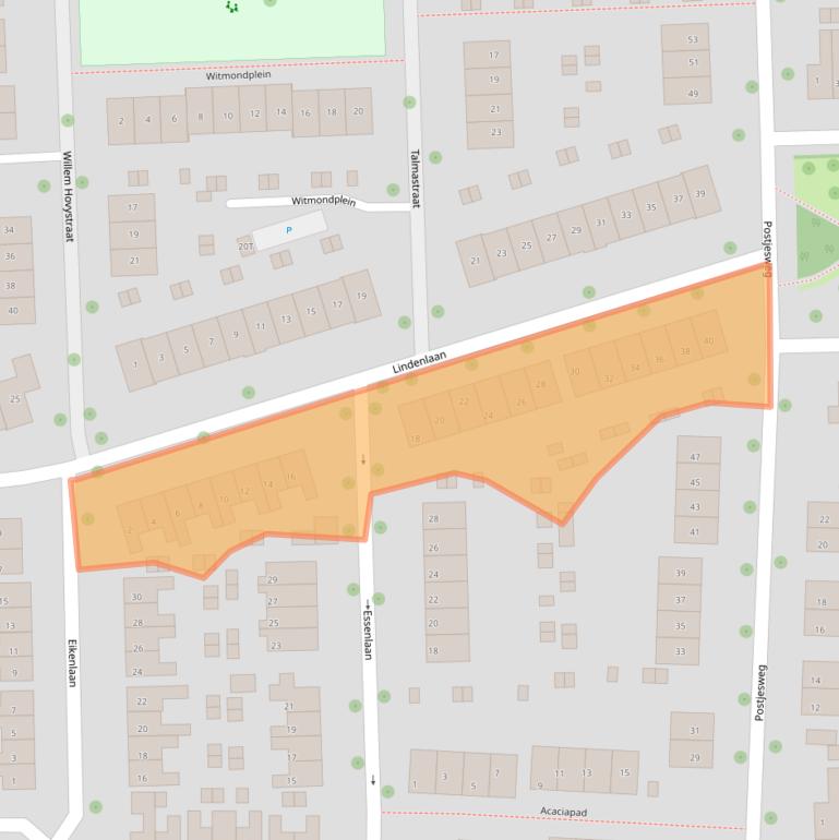 Kaart van postcodegebied 6706DR.