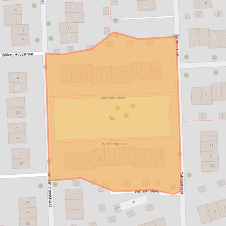 Kaart van postcodegebied 6706DV.