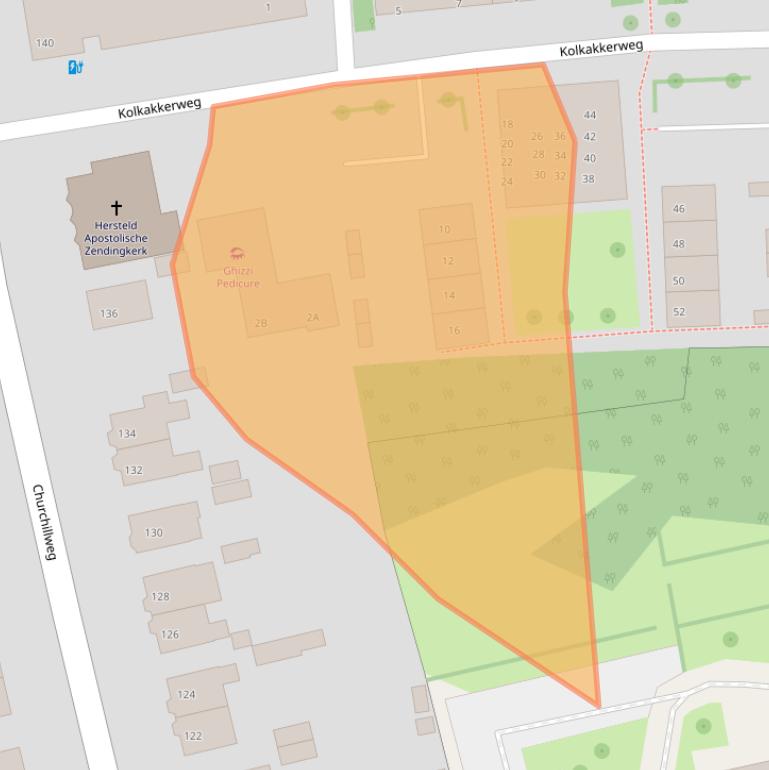 Kaart van postcodegebied 6706GM.