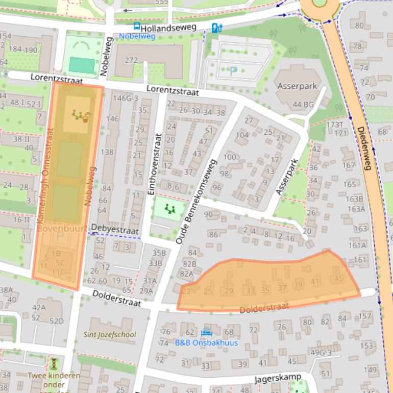 Kaart van postcodegebied 6706JD.