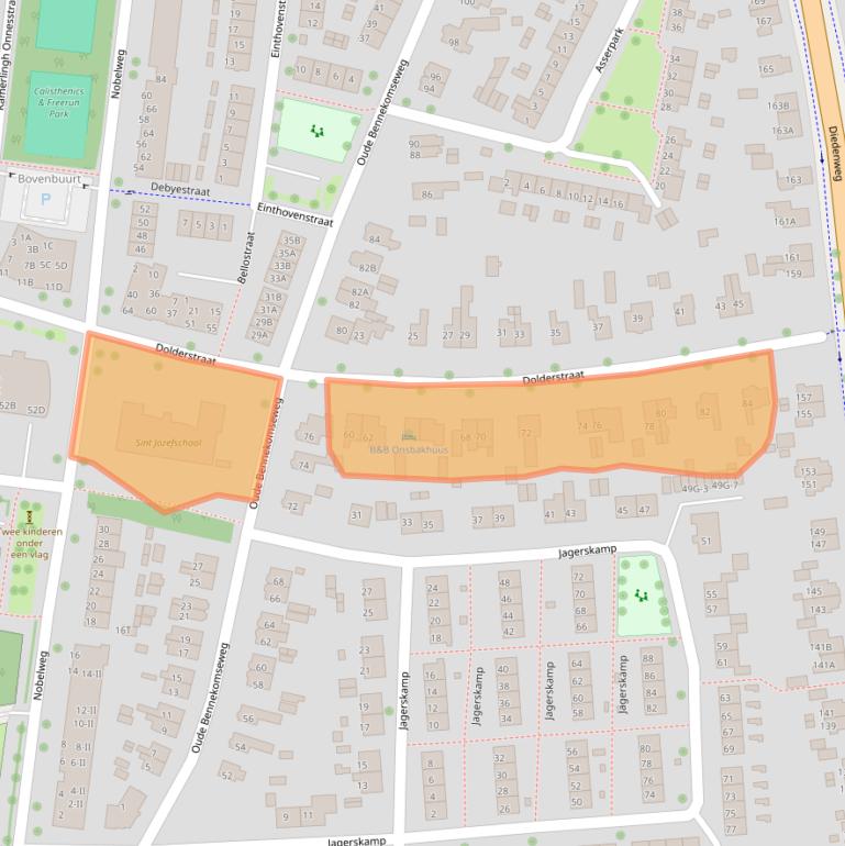 Kaart van postcodegebied 6706JG.