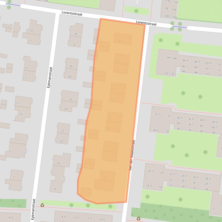 Kaart van postcodegebied 6706JL.