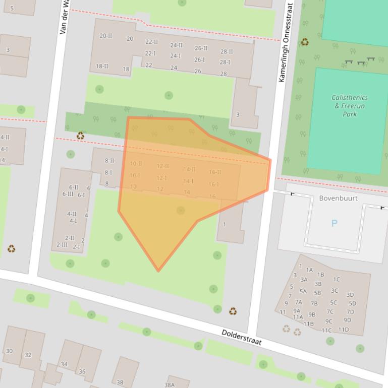 Kaart van postcodegebied 6706JN.