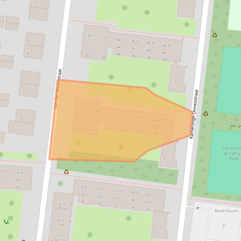 Kaart van postcodegebied 6706JP.