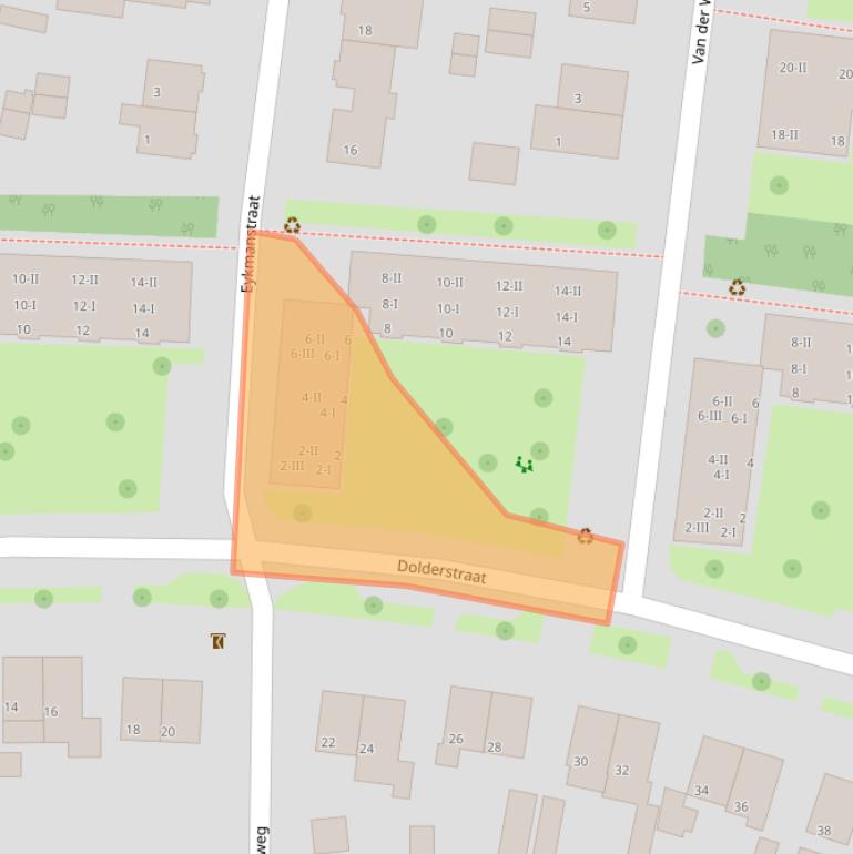Kaart van postcodegebied 6706JV.
