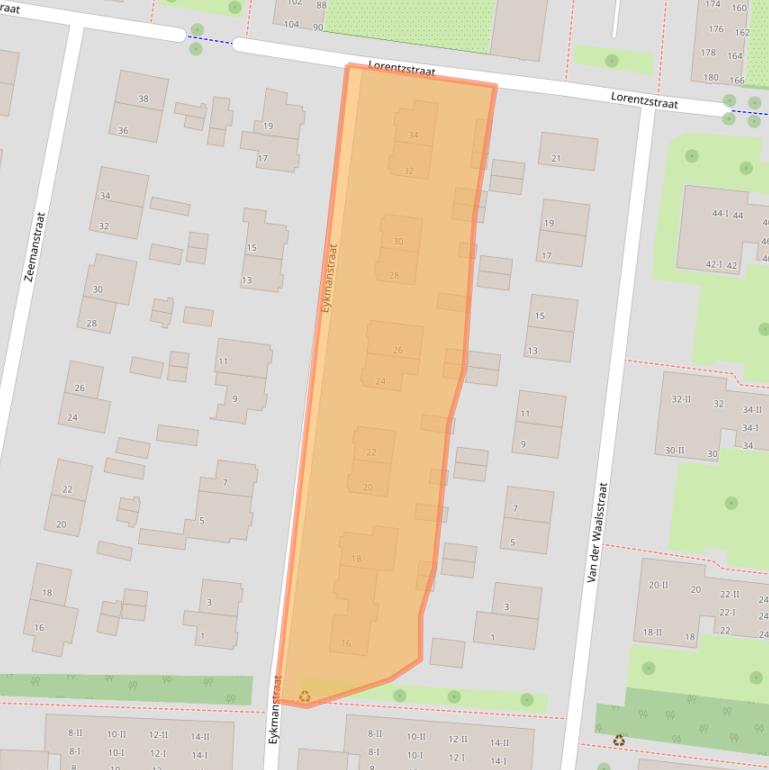 Kaart van postcodegebied 6706JX.