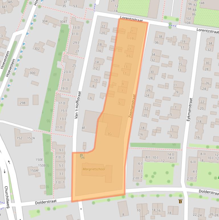 Kaart van postcodegebied 6706KA.