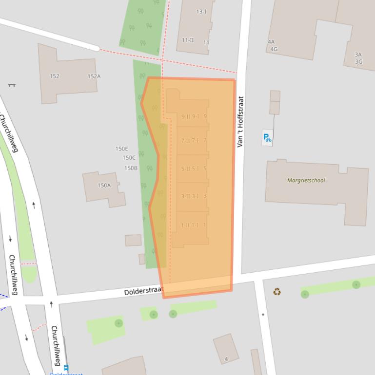 Kaart van postcodegebied 6706KD.