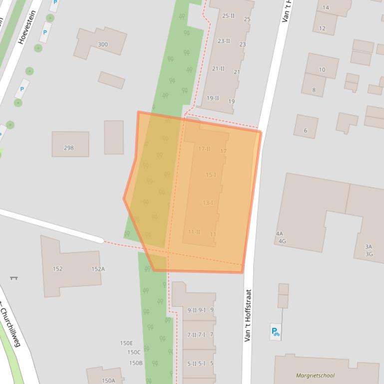 Kaart van postcodegebied 6706KE.