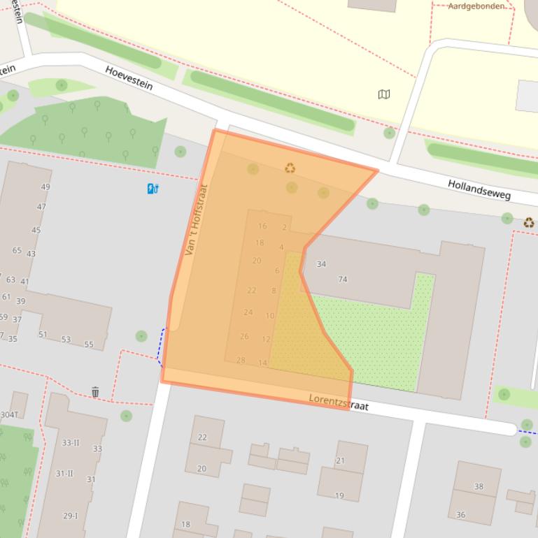 Kaart van postcodegebied 6706KP.