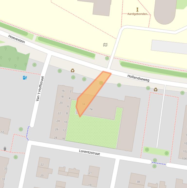 Kaart van postcodegebied 6706KR.