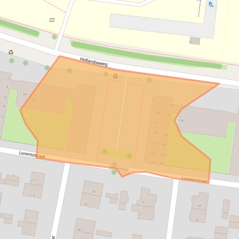 Kaart van postcodegebied 6706KS.