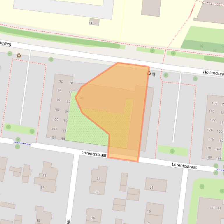 Kaart van postcodegebied 6706KT.