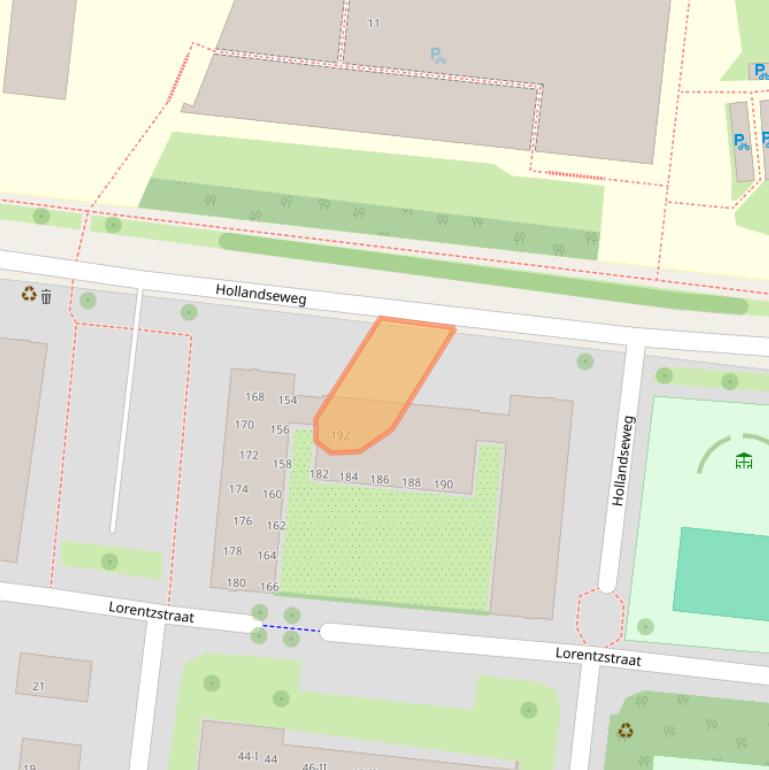 Kaart van postcodegebied 6706KW.