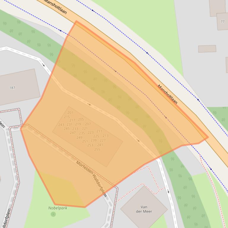 Kaart van postcodegebied 6706LC.