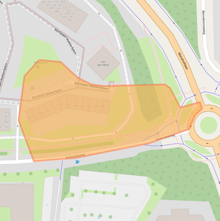 Kaart van postcodegebied 6706LE.