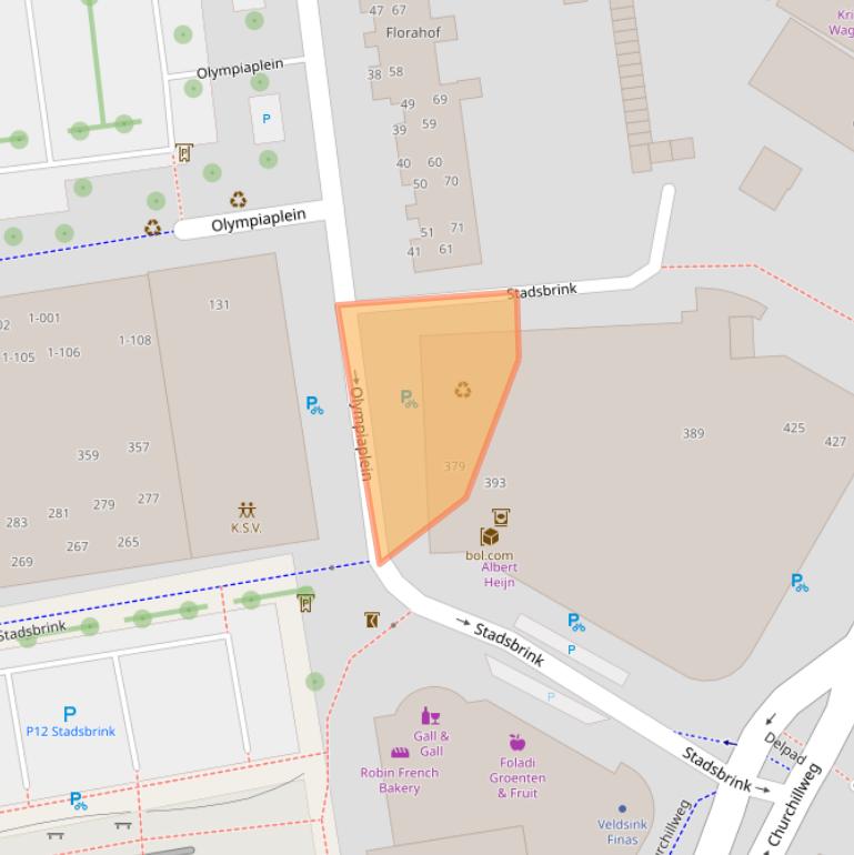 Kaart van postcodegebied 6707AB.