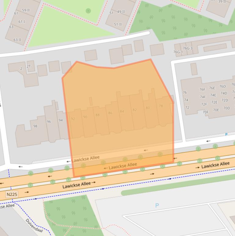 Kaart van postcodegebied 6707AL.